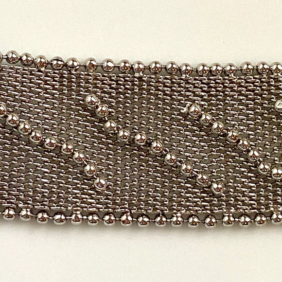 Silver Tone Bracelet with Ball Pin Design - Picture 2 of 5